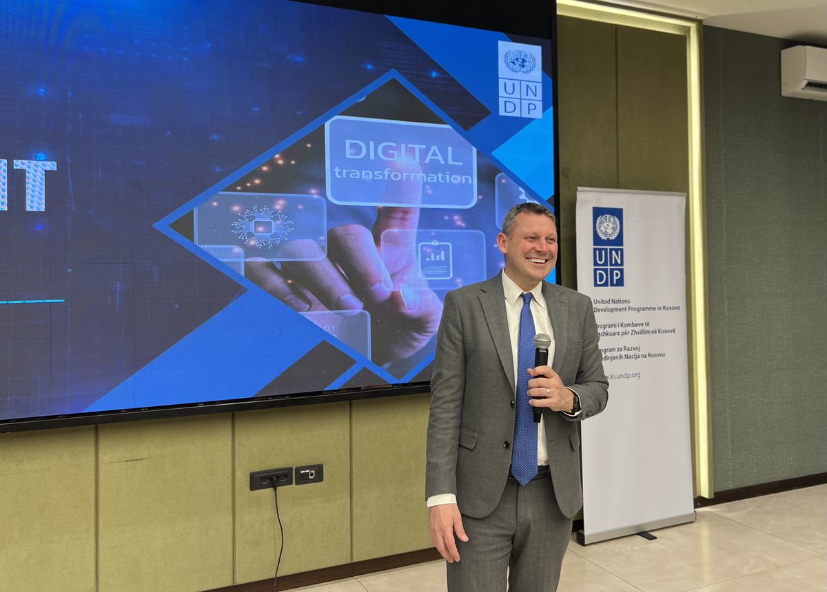 UNDP_Kosovo's tweet photo. A two-day Digital Development Workshop unites institutions, UN agencies, private sector, academia &amp; CSOs to refine key digital strategy documents. It fosters collaboration, validates findings &amp; identifies actions for inclusive, sustainable growth.🚀💡 https://t.co/YMmDNI8CW2