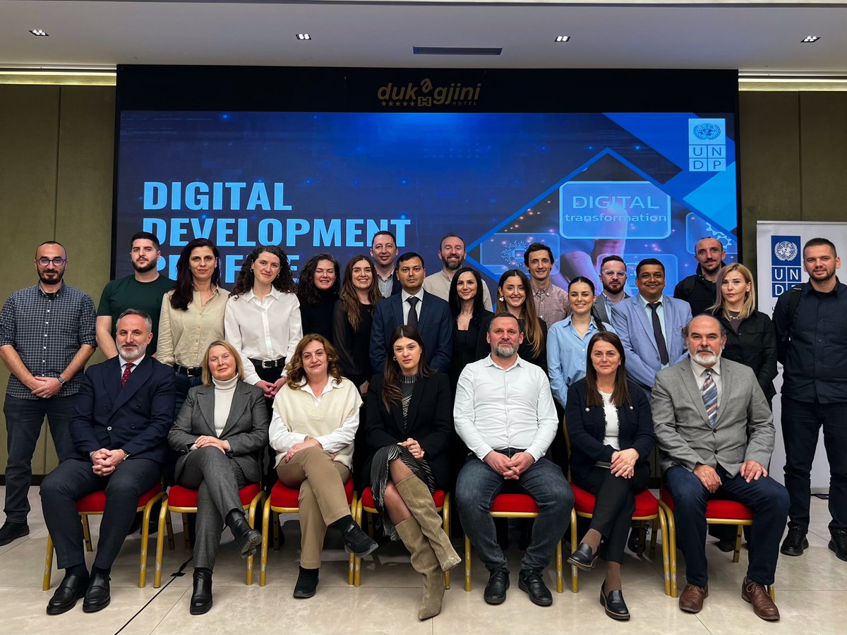 UNDP_Kosovo's tweet photo. A two-day Digital Development Workshop unites institutions, UN agencies, private sector, academia &amp; CSOs to refine key digital strategy documents. It fosters collaboration, validates findings &amp; identifies actions for inclusive, sustainable growth.🚀💡 https://t.co/YMmDNI8CW2