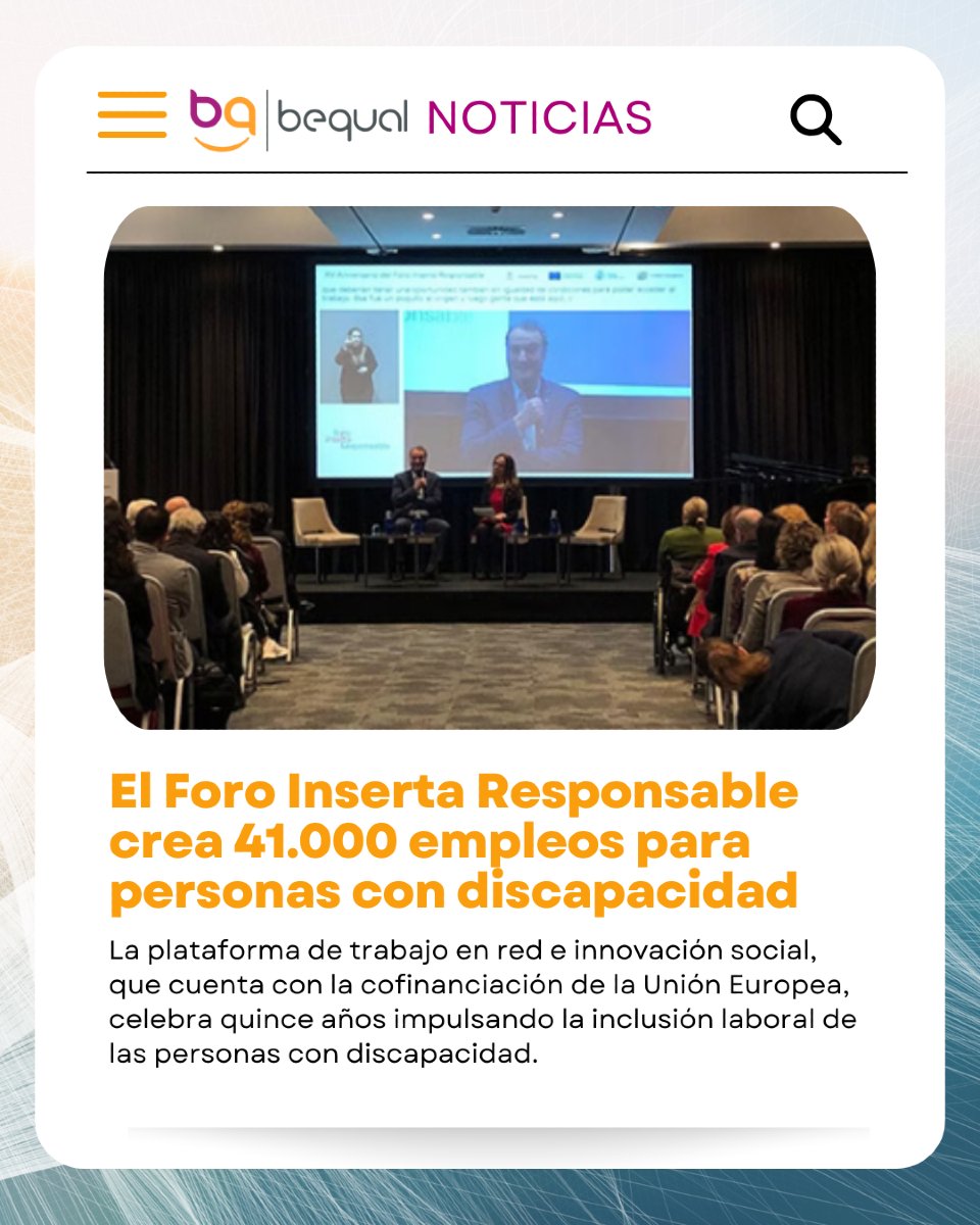 15 años del Foro Inserta Responsable: compromiso real con el empleo inclusivo. Enhorabuena por este aniversario y por seguir demostrado que integrar la diversidad en la empresa es clave para construir una sociedad más justa, competitiva y sostenible.

emprendedores.es/ayudas/directo…