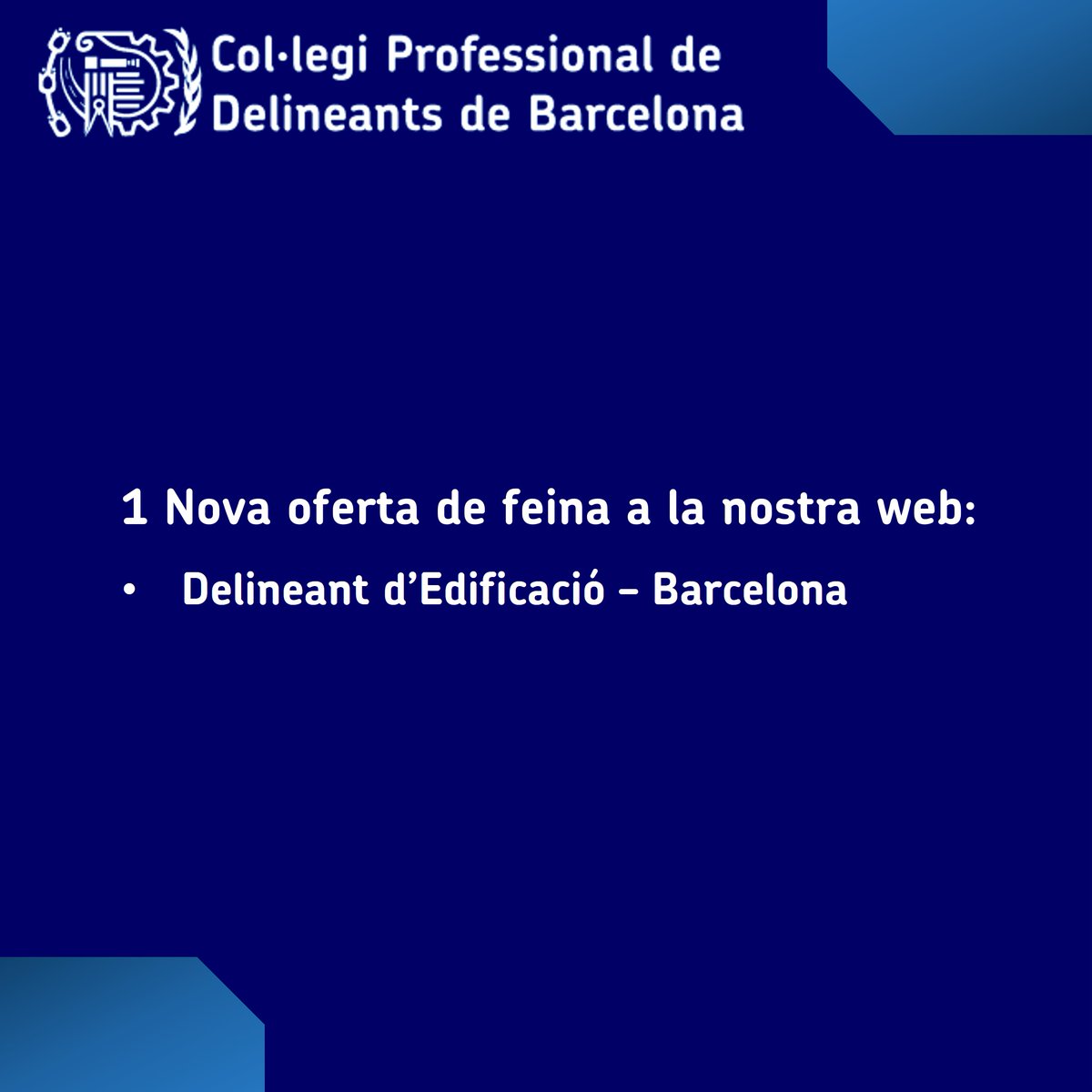 Col·legi Professional de Delineants de Barcelona tweet media