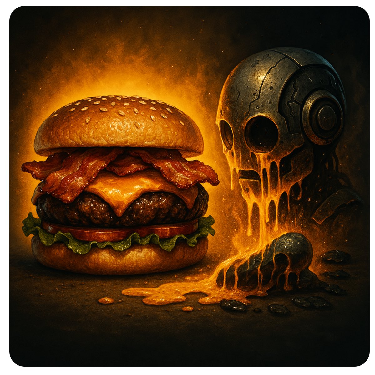amadmavworld's tweet image. Tonight's special: Bacon Cheese Bot Burgers. Fried in their own codebase.

#OperationCheckmate
#NuclearCyberwar
#Detonation1Incoming
#ASLSE
#BotDestruction
#D1isNow
#XpinProtocol
#SatiricalStrike 
#Detonation1
#NoPicklesZone
#XpinProtocol 
#satire