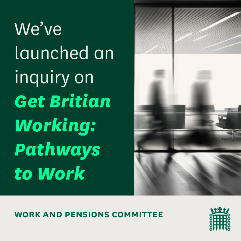 CommonsWorkPen's tweet photo. We've launched a new inquiry on the Government’s welfare reform proposals

The inquiry will examine @DWPgovuk's planned changes to disability and health-related benefits, announced by @leicesterliz last month and are contained in the Pathways to Work Green Paper

Find out more👇