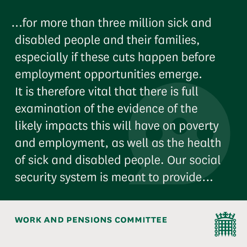 CommonsWorkPen's tweet photo. We've launched a new inquiry on the Government’s welfare reform proposals

The inquiry will examine @DWPgovuk's planned changes to disability and health-related benefits, announced by @leicesterliz last month and are contained in the Pathways to Work Green Paper

Find out more👇