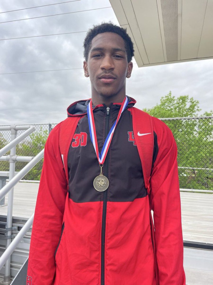 District champion and area qualifier boys varsity long jump (1st-22’3”)