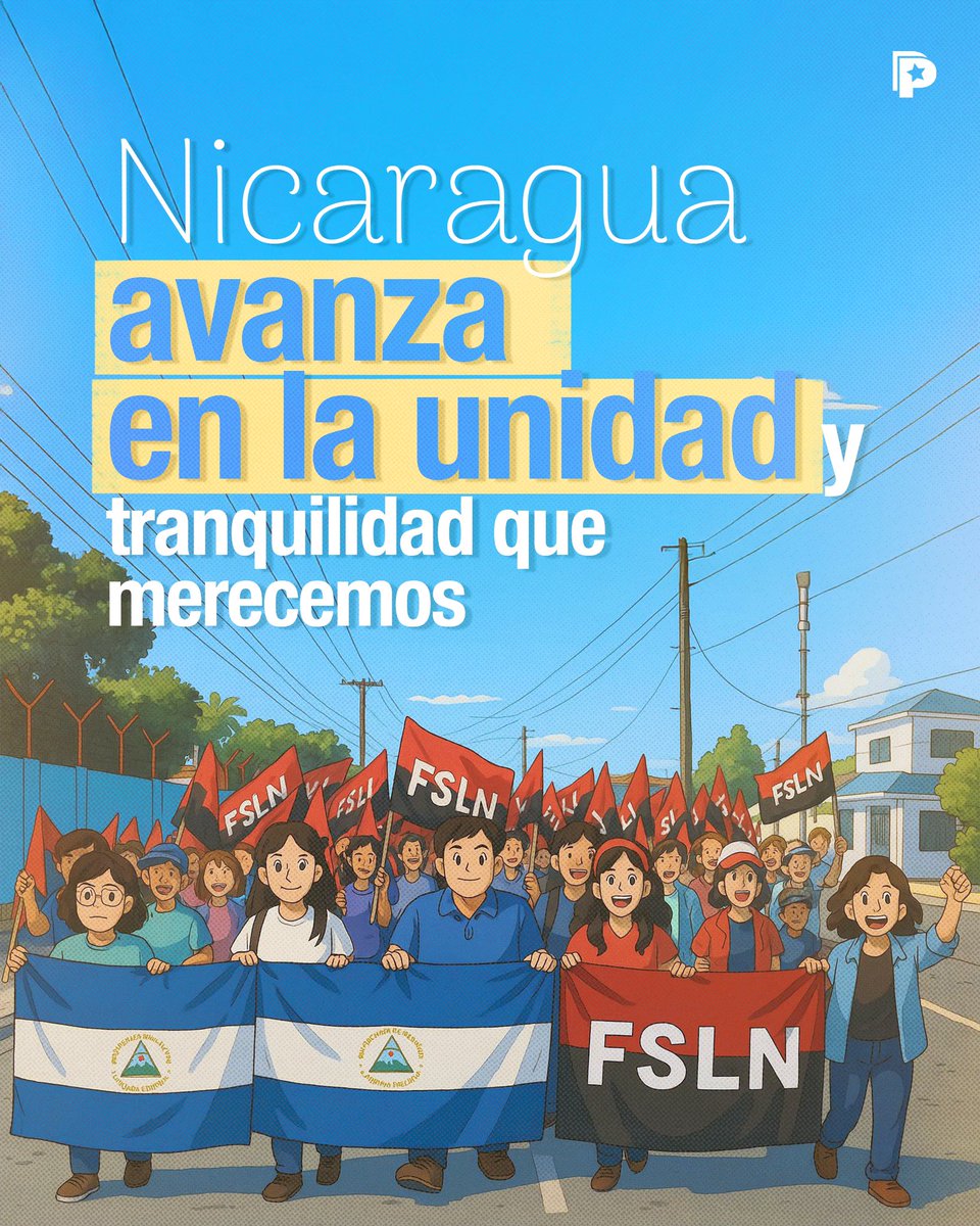 ✊☀️ En cada paso firme, en cada jornada de trabajo y esperanza, Nicaragua avanza con la unidad y tranquilidad que su pueblo merece. Con la fuerza de la soberanía y el derecho a la paz, las familias nicaragüenses celebran el milagro de vivir con dignidad y valentía. 🇳🇮 🇳🇮