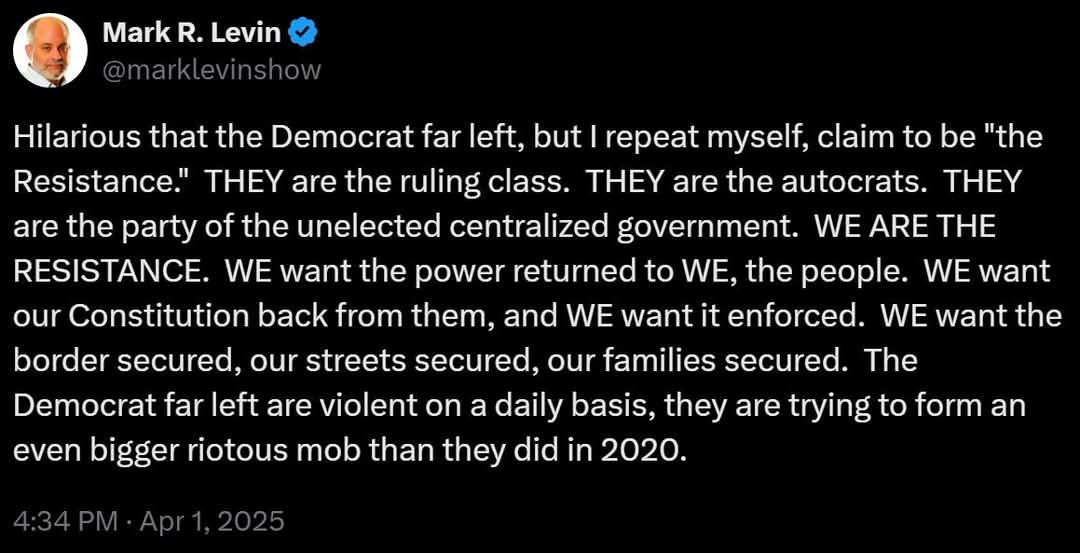 kccOcotilloCa's tweet image. This is well said. Thanks Mark Levin