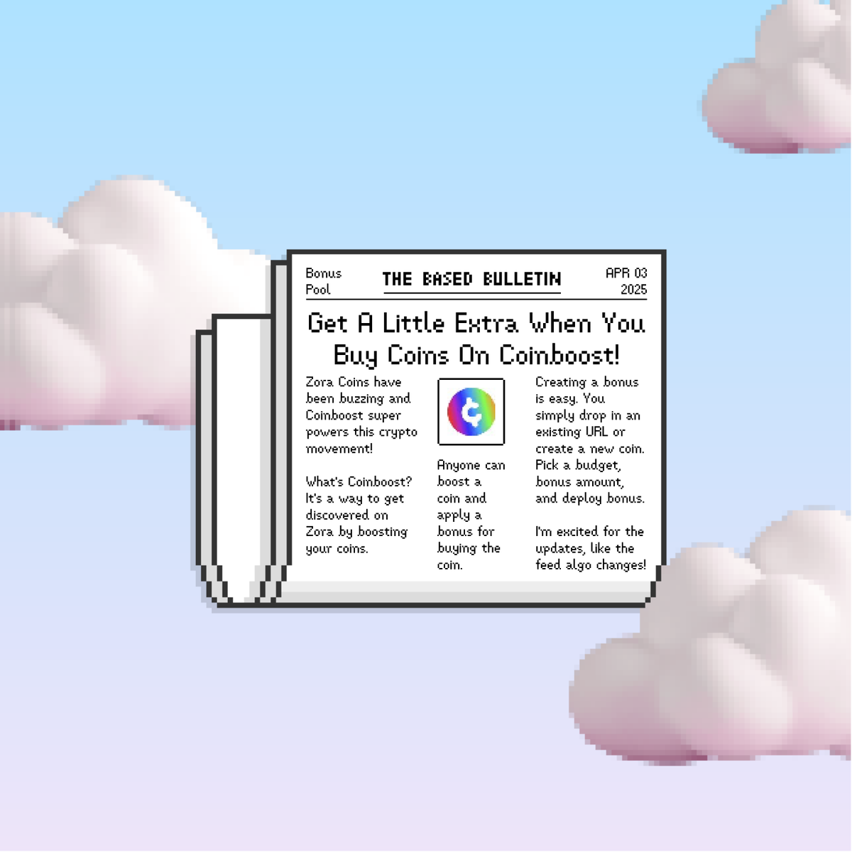 definitely recommend using <a href="/coinboost_wtf/">Coinboost</a> when creating <a href="/zora/">$zora</a> coins!

stellar job to <a href="/Flynnjamm/">brian flynn</a> for building on <a href="/base/">Base</a> <a href="/buildonbase/">Base Build</a> 

zora.co/coin/base:0xc9…