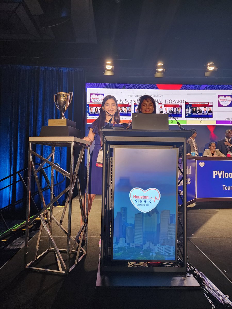 Deepa (@drdeepa1020) on Twitter photo Our fearless 💥SHOCK💥 Jeopardy hosts!
Kudos <a href="/NadeenFaza/">Nadeen N. Faza, M.D.</a> and <a href="/dr_chebrolu/">Bindu Chebrolu</a> for an exciting game! Who's going to win this year's #HSS25🏆? Our fearless 💥SHOCK💥 Jeopardy hosts!
Kudos <a href="/NadeenFaza/">Nadeen N. Faza, M.D.</a> and <a href="/dr_chebrolu/">Bindu Chebrolu</a> for an exciting game! Who's going to win this year's #HSS25🏆?