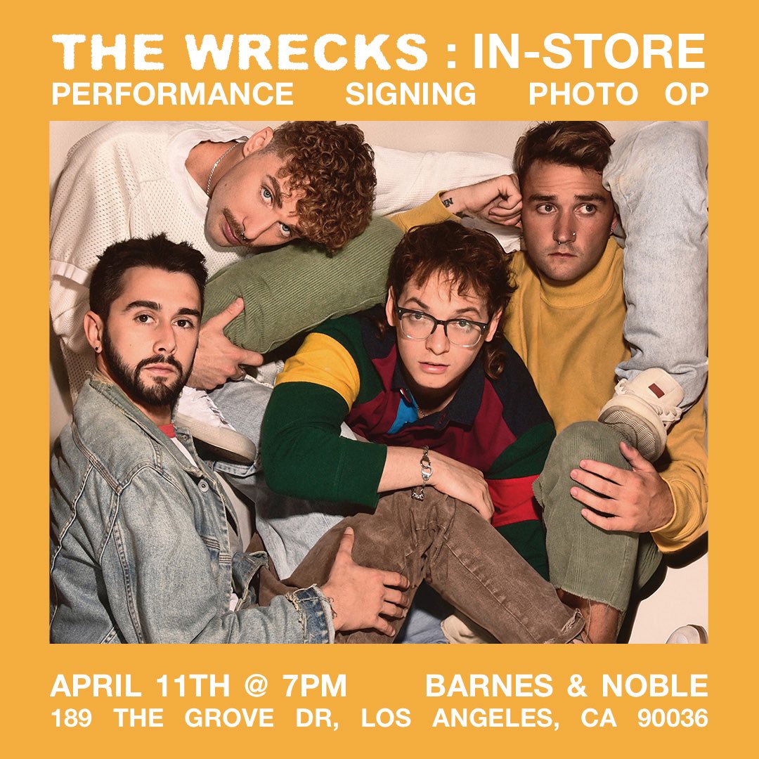 WeAreTheWrecks's tweet photo. Celebrating the INSIDE : release next Friday at Barnes and Noble at The Grove in LA! Purchase vinyl or CD for admission here: https://t.co/RoSelzMEIf. https://t.co/oBk12uW7vf