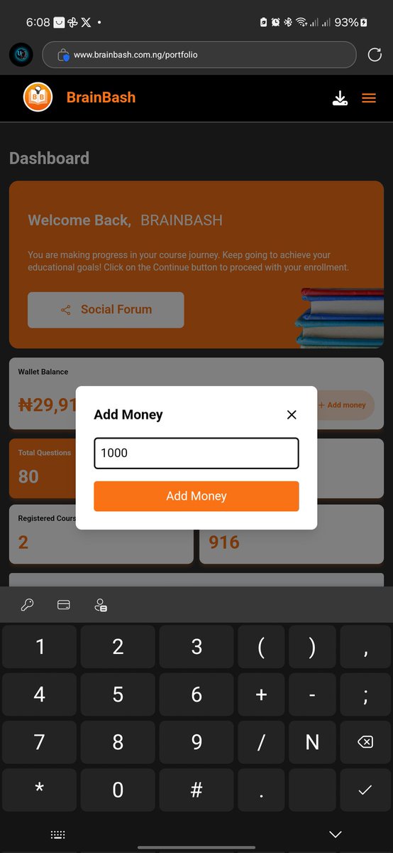 BrainBash_BB's tweet image. 🚀 BrainBash is revolutionizing education

Imagine a world where students can pay for courses seamlessly with @theflutterwave.

No barriers, just learning🌍📚 #EdTech #Fintech #AKDebug #brainbash #EKSU