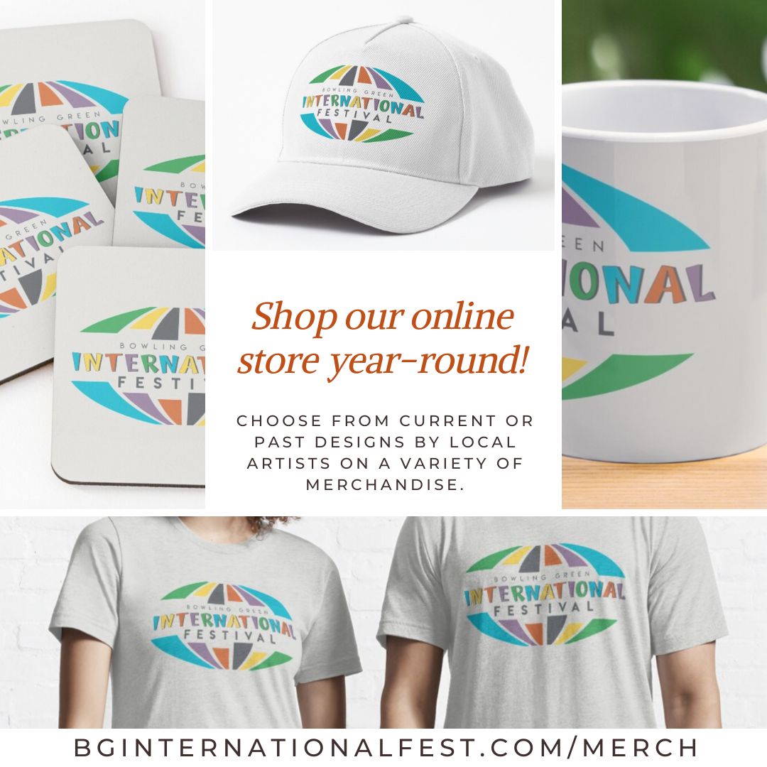 bginternational's tweet image. Get ready for the Bowling Green International Festival by Service One Credit Union! Show your love for the festival year-round - Get apparel and accessories in our online store anytime. Start shopping at bginternationalfest.com/merch   #BGIFbySOCU #Merch #Shop Festival takes place 9/27