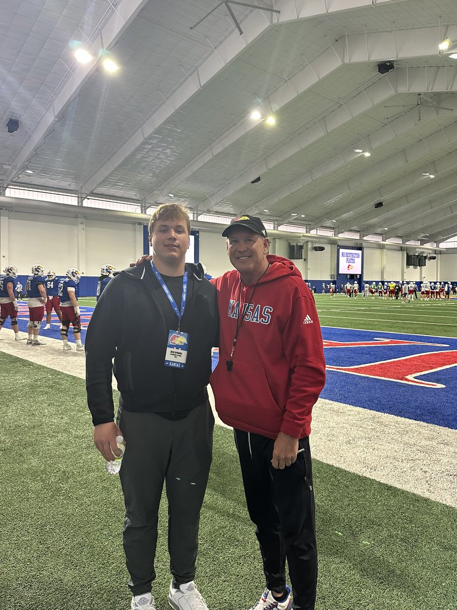 jacksprague09's tweet image. Had a great time at @KU_Football spring practice. @CoachAgpalsa @BillyBonneau @CoachSvarczkopf