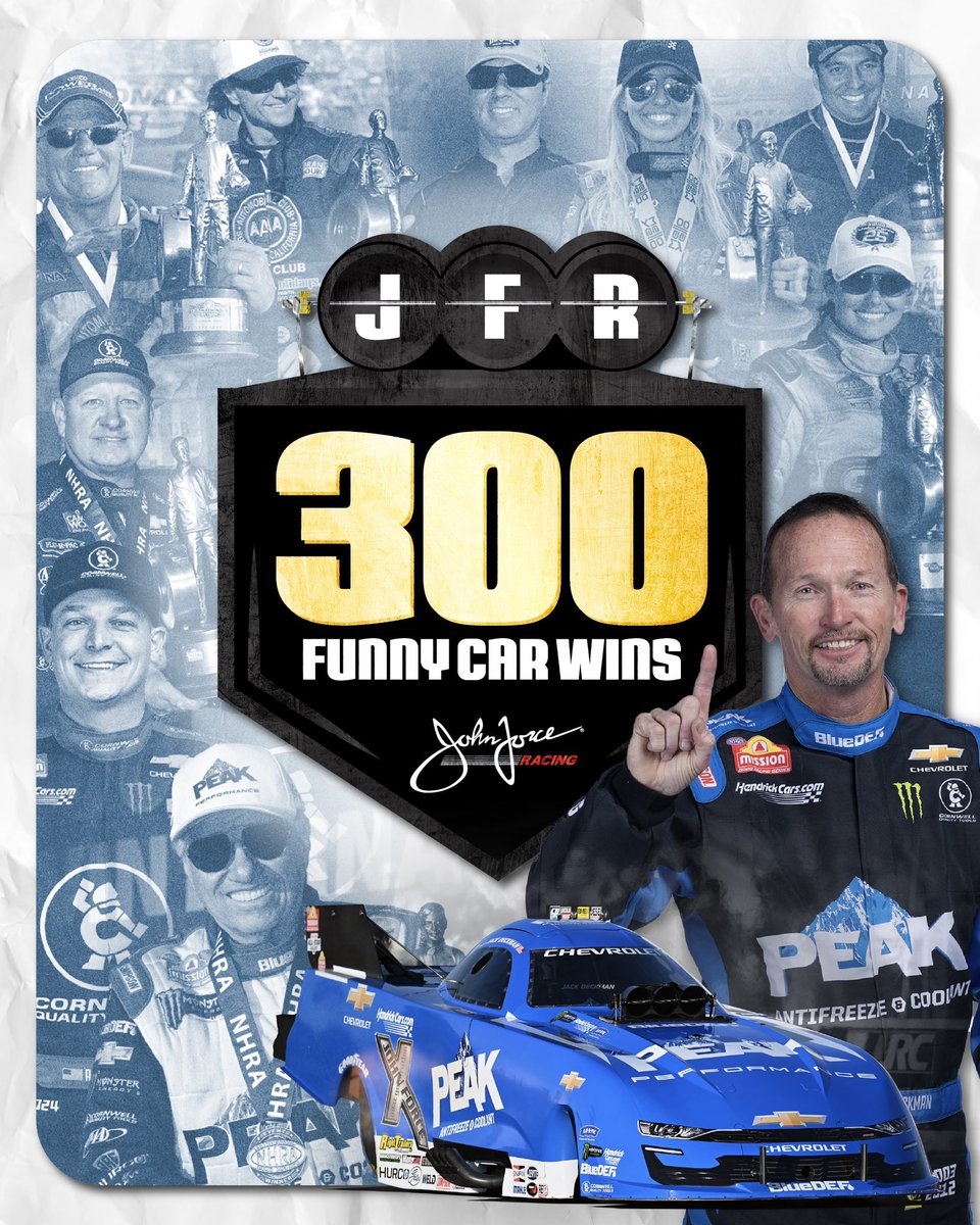 Courtney Force (@courtneyforce) on Twitter photo Last weekend at the drag races and the team came home with the 300th win in Funny Car for @jfr_racing! So cool to be a small part of those wins back when I drove, and to be here to watch Beckman and the <a href="/peakauto/">#PEAKSquad Leader</a> team win it Sunday, with my girls! 🏆 Last weekend at the drag races and the team came home with the 300th win in Funny Car for @jfr_racing! So cool to be a small part of those wins back when I drove, and to be here to watch Beckman and the <a href="/peakauto/">#PEAKSquad Leader</a> team win it Sunday, with my girls! 🏆