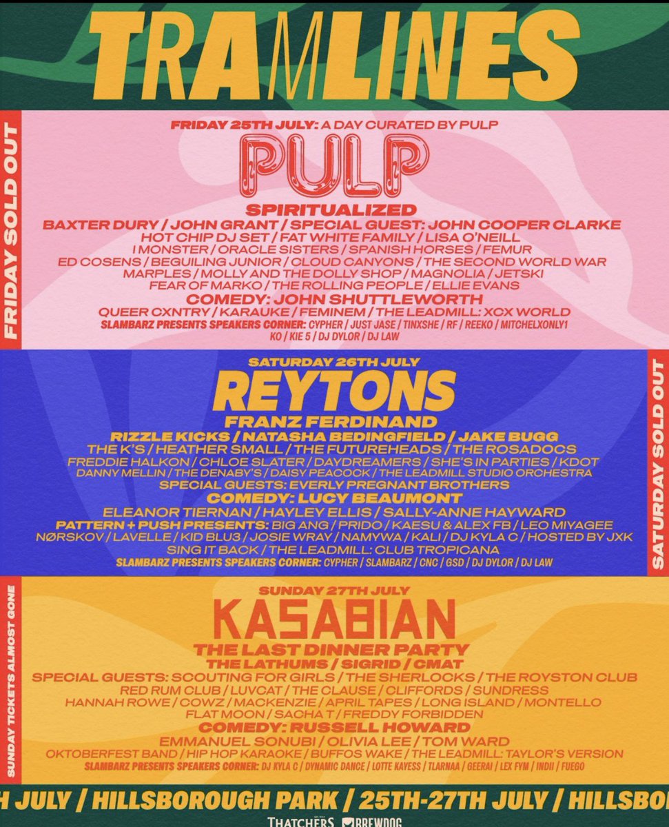traceycollinsss's tweet photo. Yeaaah! FEMINEM is playing @tramlines ⚡️
I’m beyond excited - come along and see the Real Slim Lady on the FRIDAY of this always amazing festival Xx

#tramlines #feminem #realslimlady https://t.co/OjzdMVMt5m
