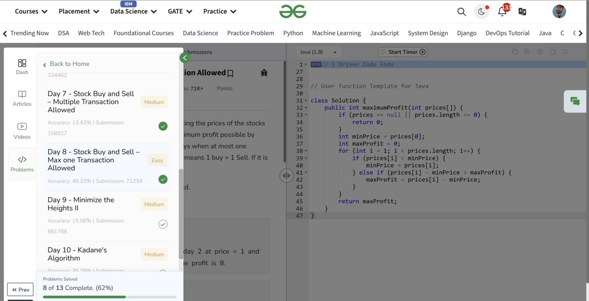 Jeeteshwar07's tweet image. Day 8 of my GFG 160 journey—every challenge is an opportunity to grow! 🔥💡
#Day8 #StayMotivated #KeepSolving
#gfg160 #geekstreak2025
@geeksforgeeks