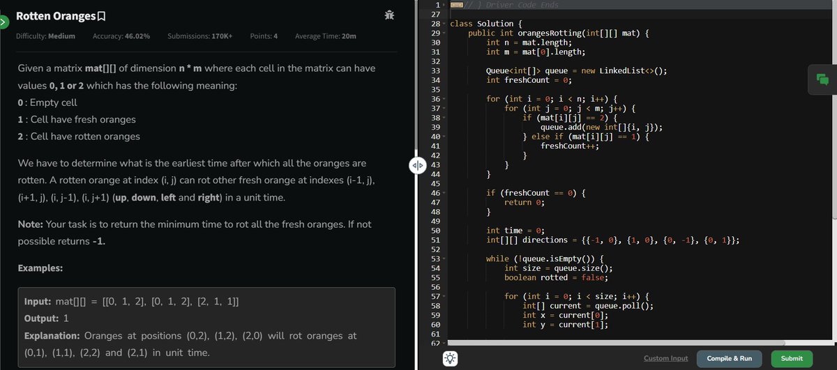 Mayank_kumar111's tweet photo. Day 140: Building Blocks of Brilliance Small steps big dreams! Another day breakthrough on the start.

@geeksforgeeks 

#geekstreak2024 #dsa #learntocode #learndsa #160daysofcode #gfg #geeksforgeeks #CodingChallenge #162DaysOfCode #gfg160 #Day139 #CodeMastery #CodingJourney https://t.co/PXPGxHBiTY