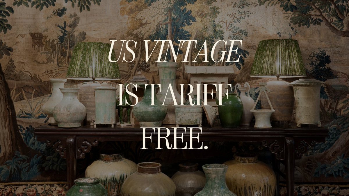 Our U.S. inventory is ready to ship. Shop smarter and chicer with #tariff-free vintage. social.chairish.com/tariff-free