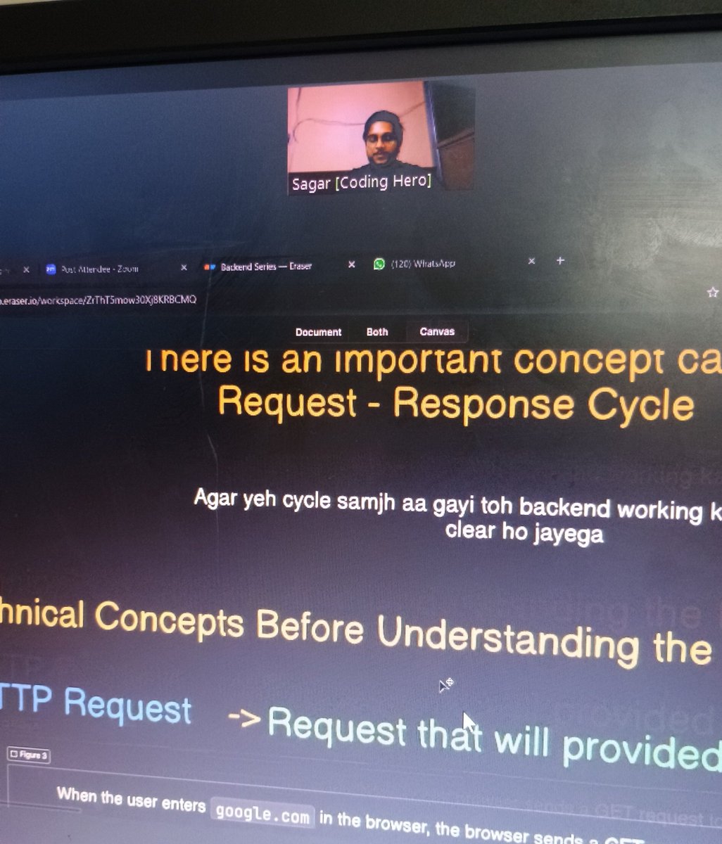 nikhillhere's tweet image. Day 2 of #codinghero @ChaiCodeHQ
It was all about Backend. and I get it man, I realised ki why the session was titled "stuff you never see"...