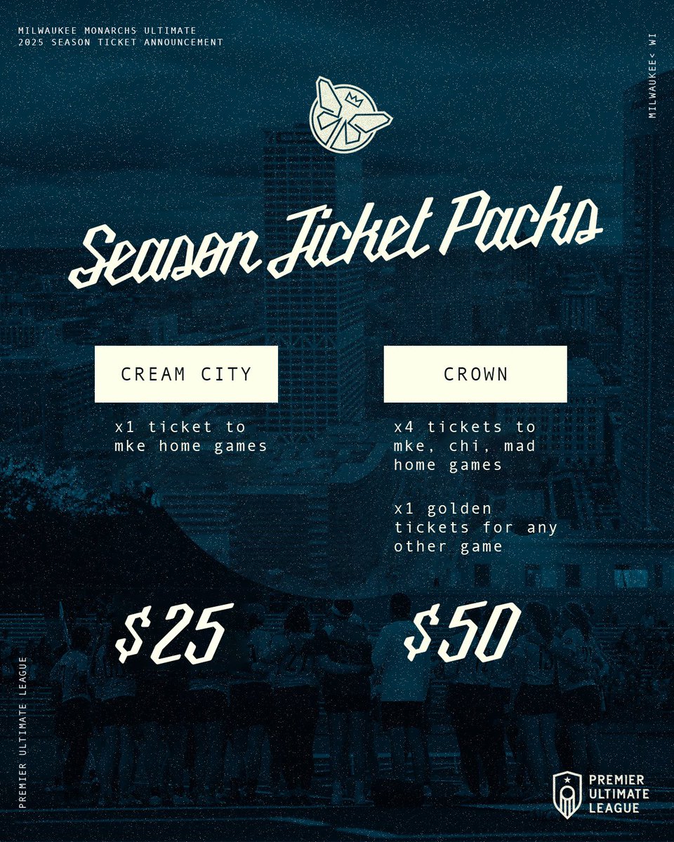 Secure your seat TODAY! 🎟️

Season ticket packs are on sale now! Get yours to watch the Monarchs this season - starting THIS MONTH. 🦋