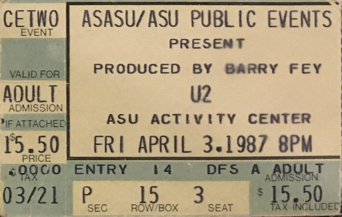 #OTD in 1987
U2 Joshua Tree Tour