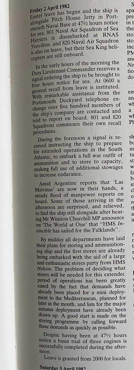 HMS Invincible War Diary - Friday 2 April 1982