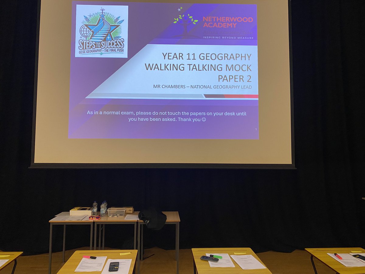 RobGeog's tweet photo. Had the pleasure of running a walking-talking mock with 120 Year 11 students today. I was hugely impressed by their scholarly attitude and focused approach. A real credit to the fab Geog department and staff at  @Netherwood_Acad wishing them every success in their upcoming exams. #GCSEs #geography #geographyteacher @astreaacademies @Rebekah_Ramsden