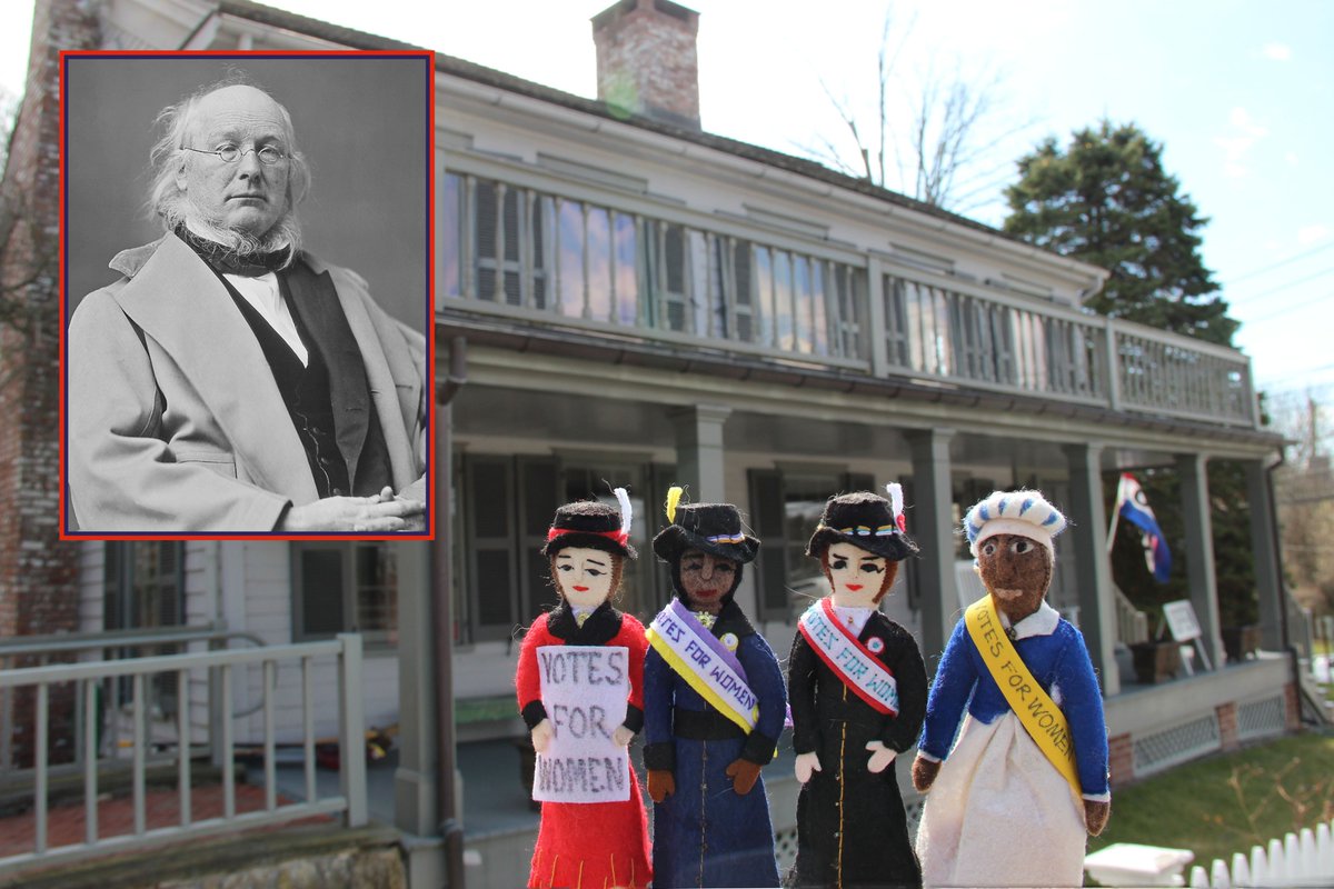 NB_Kennedy's tweet image. "The best women I know do not want to vote!" said Horace Greeley, publisher of the New York Tribune. The Suffragette Quartet paid a visit to his summer home, the @newcastlehsny in Chappaqua, NY, to say, "We're voting now anyway!" @NYRBooks #womenwinthevotebook #suffragehistory