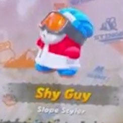 ShyGuyOfTheDay's tweet image. A new Shy Guy style has been found in Mario Kart World.

Slope Styler!