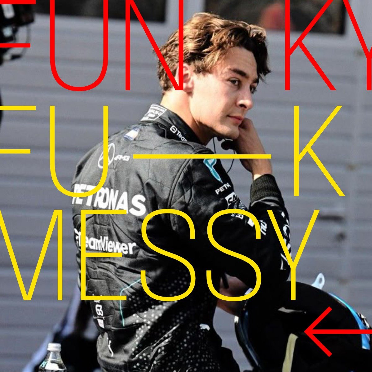 ambiivalent's tweet photo. Life is a mess and no but so let's be #funky together. This is George Russell signing out. 🪬 https://t.co/yIjHCjoFjH