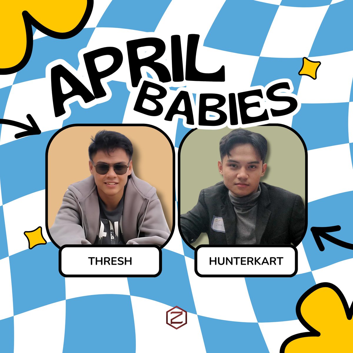 zerowingygg's tweet photo. Happy Birthday, Thresh &amp; HunterKart! 🥳 

April begins with two esteemed ZeroWing legends. Thresh, may your day be filled with triumphs. HunterKart, wishing you a successful capstone and a prosperous year ahead. 🎮🚀

ZeroWing wouldn't be the same without you both.💙

#ZeroWing https://t.co/d1E4bOY56u