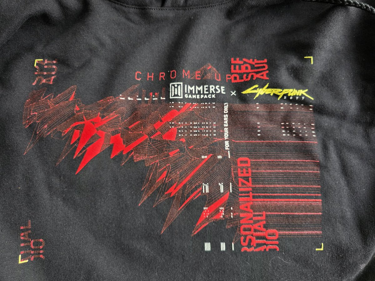 Ojo que <a href="/EmbodyAudio/">Embody</a> me ha mandado una súper sudadera de IMMERSE x Cyberpunk 2077 😍😍

Proud 100% de este equipo ♥️