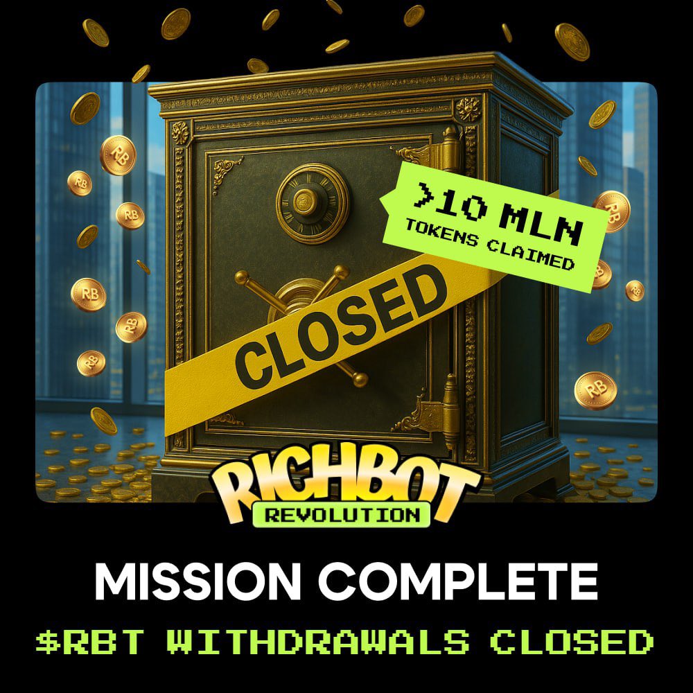 RichbotRevGame's tweet image. $RBT Token Withdrawal Window Has Closed 🔄

 💸 &amp;gt; 10 mln $RBT tokens have been claimed by RB community.

The game is about to change.🚀 #HackModeActivated. 

❗️ Don&apos;t forget our Prize game is LIVE. 

🕹 PLAY NOW  🕹