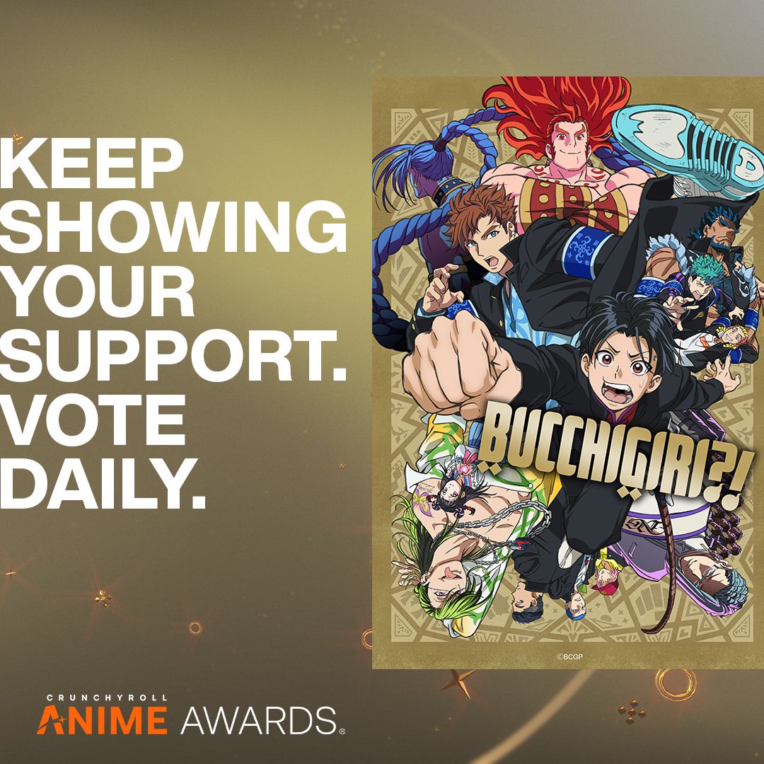 🎉祝!#内海紘子 監督作『ぶっちぎり?!』がノミネート🎉
 
『Crunchyroll Anime Awards 2025』
『Best Original Anime』部門にノミネート!🏆️
 
テッペンまであと少し…🌟
日本時間4/15 ㈫15:59まで毎日投票可能!
 
˗ˏˋ💥👊本気(マジ)のぽちぽち投票👊💥ˎˊ˗
世侶紫躯お願いします🗳️