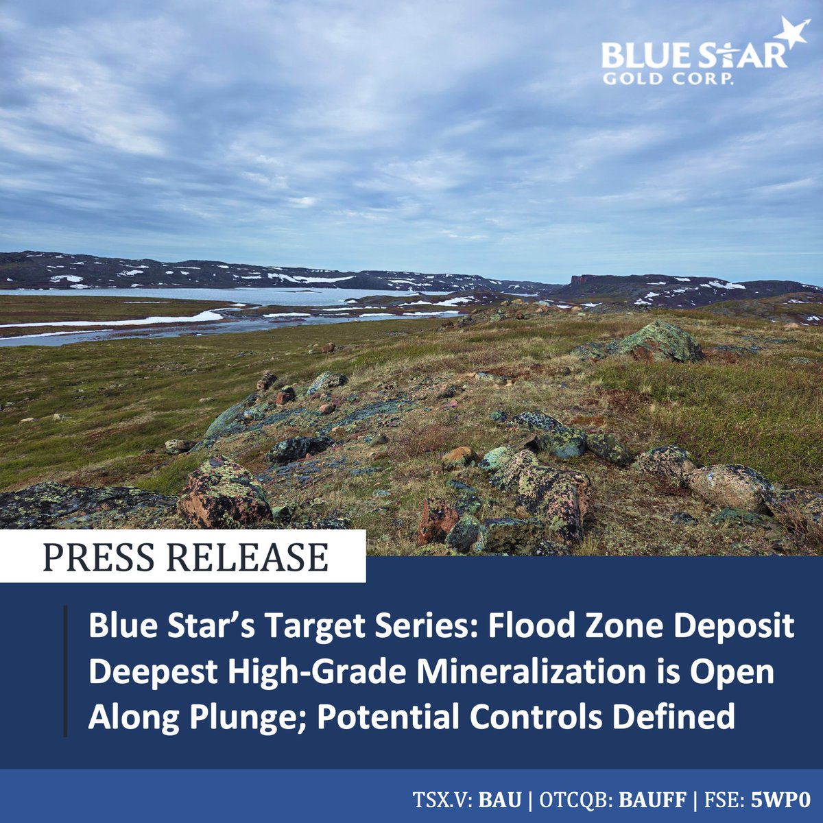 BlueStarGold1's tweet photo. 🚨 Big strides in the North! Blue Star Gold, a leading explorer in Canada’s Arctic, announces major advances at its flagship Flood Zone deposit in Nunavut’s West Kitikmeot Region. https://t.co/4jgBdHFdUy https://t.co/Xxt1p3GXCB