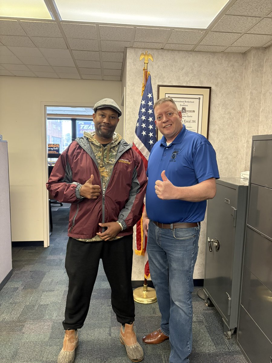 Get to have our brother Manny McKenney from Bonded Concrete stop by the Labor Temple today! <a href="/Quacky294/">Tom Quackenbush</a> <a href="/KoniszewskiStan/">Stan Koniszewski</a> <a href="/TeamsterHughes/">Jason Hughes</a>
