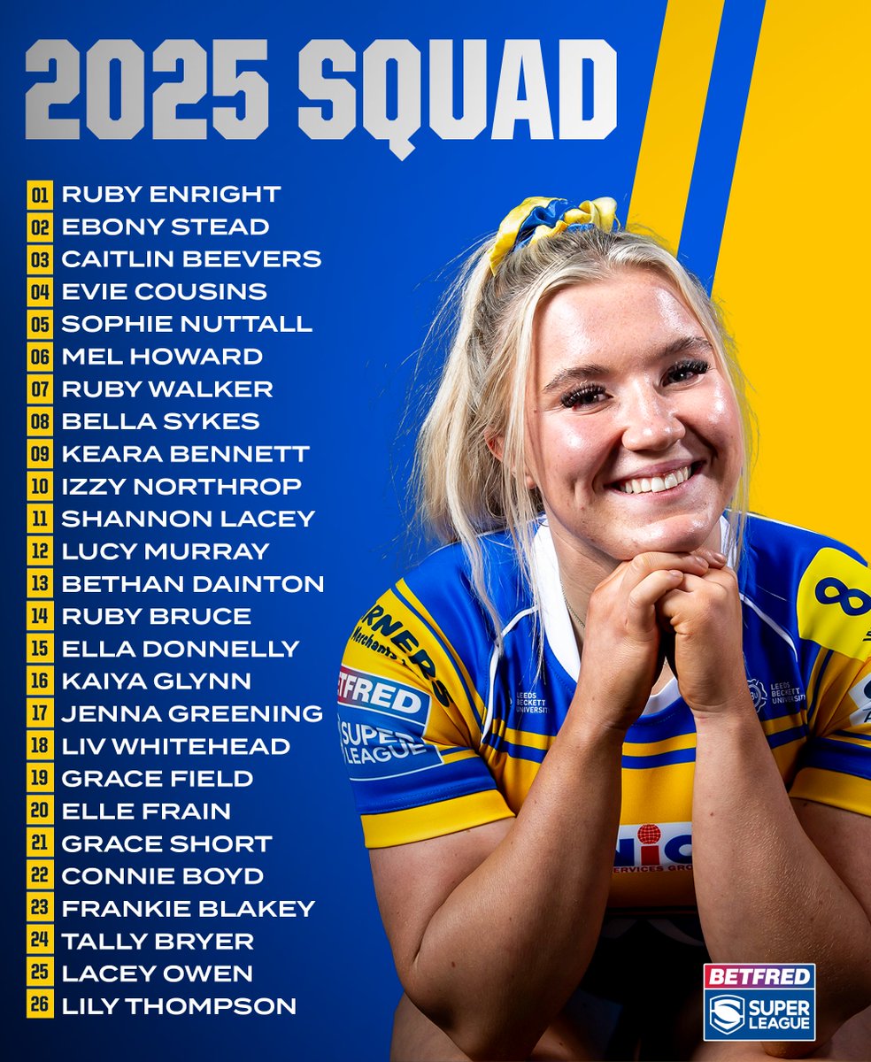 Our 2025 Leeds Rhinos Women's Squad 🤩