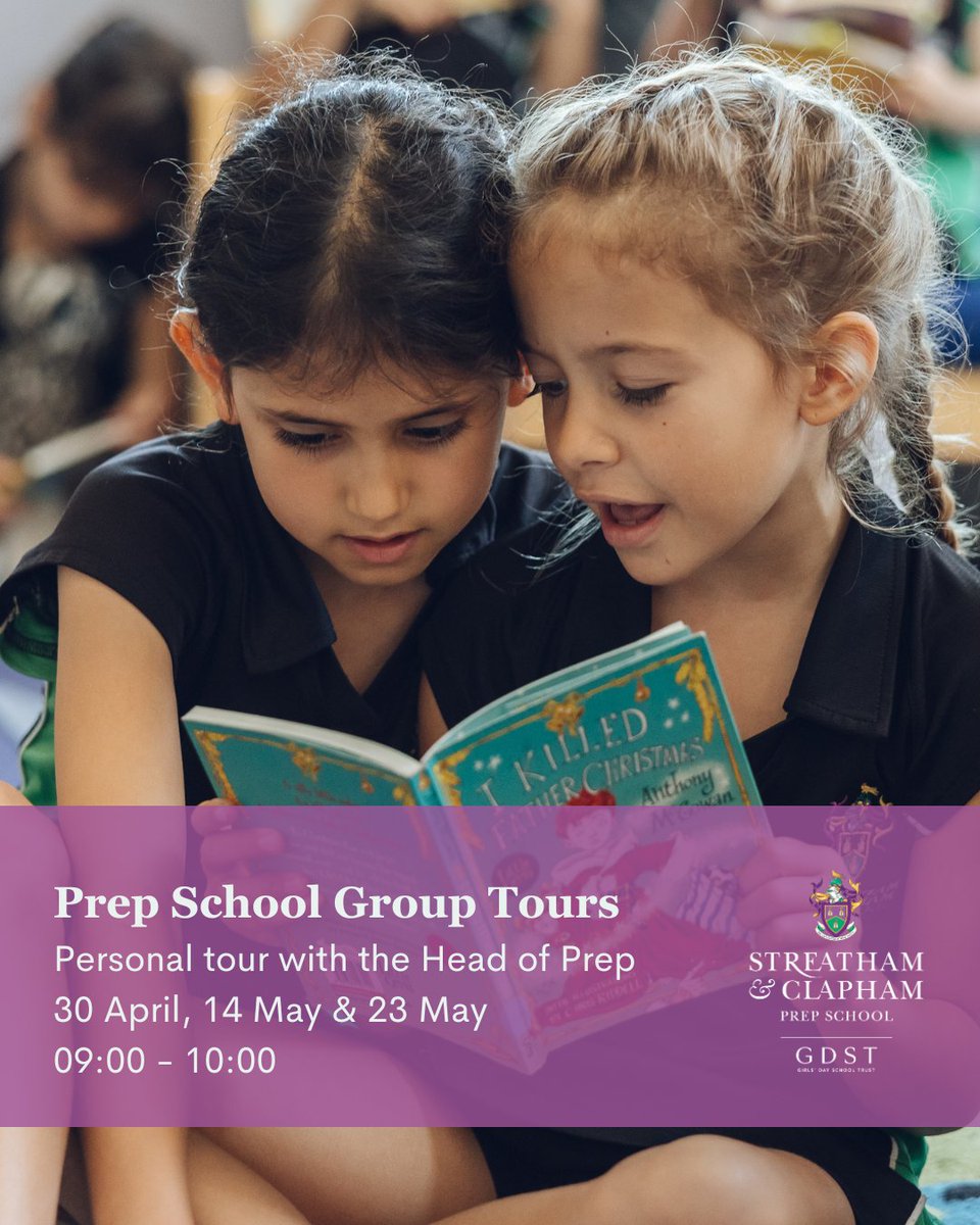 tootingnewsie's tweet image. Upcoming events &amp;amp; tours at #Streatham &amp;amp; #Clapham Prep School @SCHSgdst – see images for info! 
Find out more &amp;amp; reserve your place at: schs.gdst.net/events
Streatham &amp;amp; Clapham Prep School is located on Wavertree Rd, SW2 3SR. More info: schs.gdst.net
#ad #Tooting