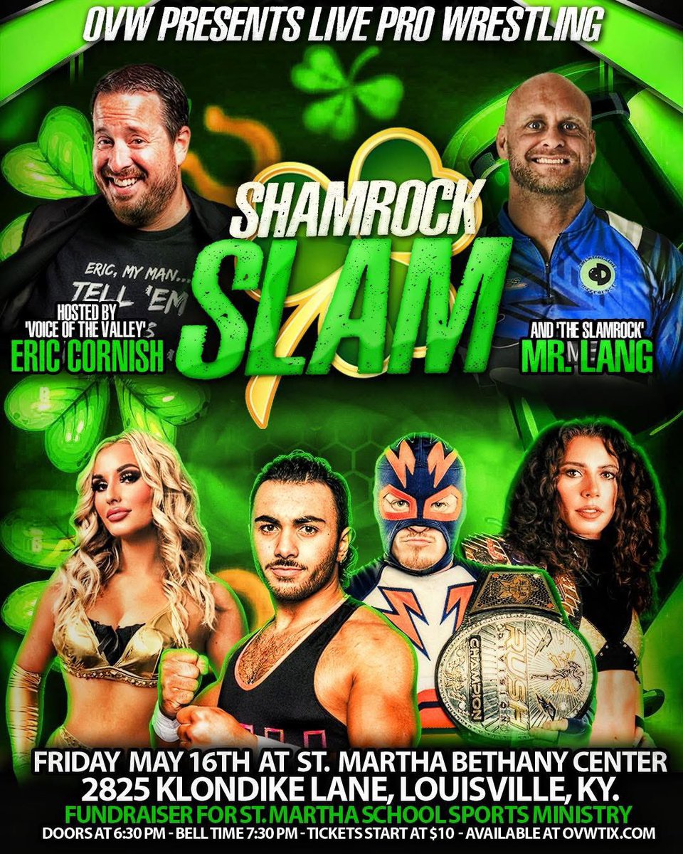 LOUISVILLE! Come enjoy all the action and support a great cause on MAY 16TH!

Secure your spot - OVWTix.com