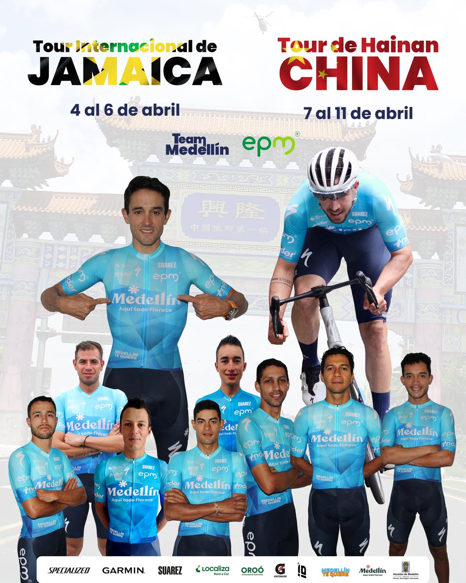 Jamaica 🇯🇲 y China 🇨🇳 serán nuestros próximos desafíos. Recorremos el mundo llevando el nombre de Medellín y el ciclismo colombiano 🤩

Con toda muchachos 🩵