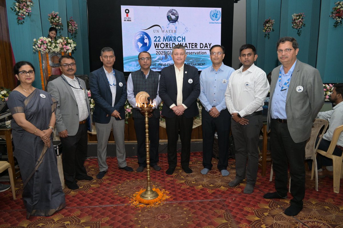 DEKA_BJ's tweet photo. Humbled to be the Guest of Honour @OilIndiaLimited, Duliajan, on #worldwaterday2025! Privileged to share insights on "From Glaciers to Groundwater: Strategies for Water Conservation." Let’s unite to protect our precious water resources! #SaveWater #Sustainability #iitroorkee https://t.co/RWTVpbwy0z