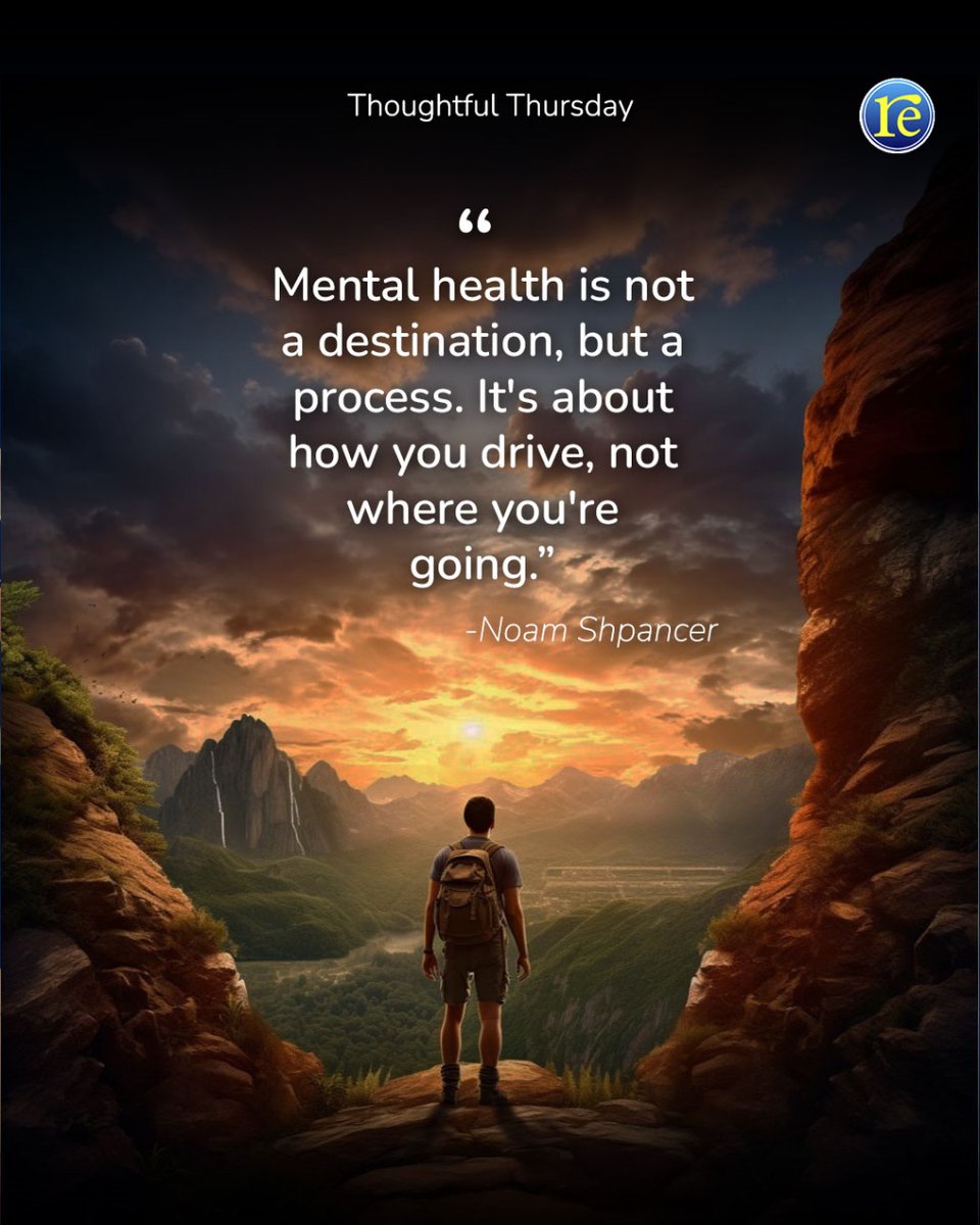 rethinkwords's tweet image. Mental health is a journey, not a destination. It’s about how you drive, not where you're going. Keep moving forward. 🌄💪
#MentalHealthMatters #WellBeingJourney #SelfCare #Mindfulness