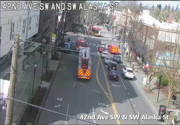 SW Alaska StのSFDアクティビティは、カリフォルニアアベニューSWと42nd Ave