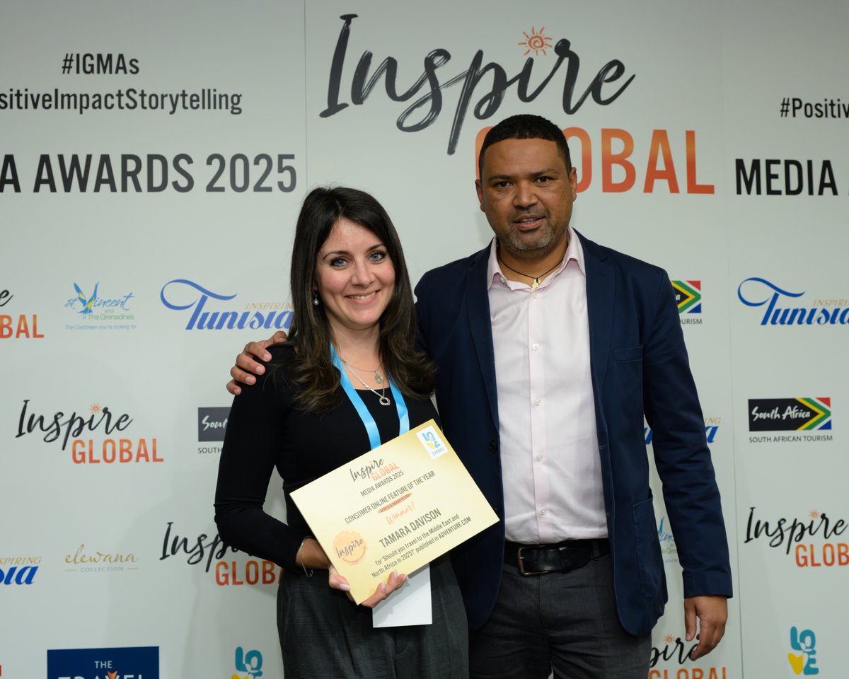 Inspire Global (@inspireglobal_) on Twitter photo 🥁Huge congratulations to <a href="/tamaradavison_/">Tamara Davison</a> for winning Consumer Online Feature of the Year - Africa & Indian Ocean for ‘Should you travel to the Middle East and North Africa in 2025?’ published on <a href="/Adventurecom/">Adventure.com</a> at the #IGMAs 2025. Kindly sponsored by <a href="/visitcyprus/">VisitCyprus</a> 🥁Huge congratulations to <a href="/tamaradavison_/">Tamara Davison</a> for winning Consumer Online Feature of the Year - Africa & Indian Ocean for ‘Should you travel to the Middle East and North Africa in 2025?’ published on <a href="/Adventurecom/">Adventure.com</a> at the #IGMAs 2025. Kindly sponsored by <a href="/visitcyprus/">VisitCyprus</a>