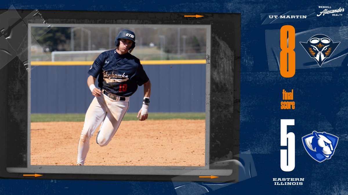 UT Martin Athletics (@utmsports) on Twitter photo Brody Capps=CLUTCH
The junior hits a go-ahead 3-run homer in the top of the 9th as <a href="/UTMBase/">UT Martin Baseball</a> scores 8 unanswered runs to take Game 1 over EIU!
Game 2 of the DH has been postponed to tomorrow
⚾️Wager: W, 3 IP, 0 R
⚾️Katsaboulas: 2 RBIs
⚾️Capps: HR, 3 RBIs
#MartinMade #OVCit Brody Capps=CLUTCH
The junior hits a go-ahead 3-run homer in the top of the 9th as <a href="/UTMBase/">UT Martin Baseball</a> scores 8 unanswered runs to take Game 1 over EIU!
Game 2 of the DH has been postponed to tomorrow
⚾️Wager: W, 3 IP, 0 R
⚾️Katsaboulas: 2 RBIs
⚾️Capps: HR, 3 RBIs
#MartinMade #OVCit