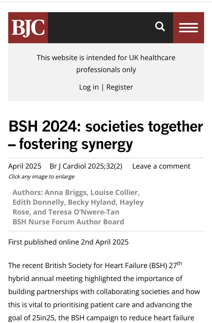 BSH Nurse Forum (@bshnurseforum) on Twitter photo The Author board of the BSH nurse forum have summed up the November’s BSH annual meeting perfectly in this months BJC
<a href="/BSHeartFailure/">British Society for Heart Failure #theFword</a> #25in25 The Author board of the BSH nurse forum have summed up the November’s BSH annual meeting perfectly in this months BJC
<a href="/BSHeartFailure/">British Society for Heart Failure #theFword</a> #25in25
