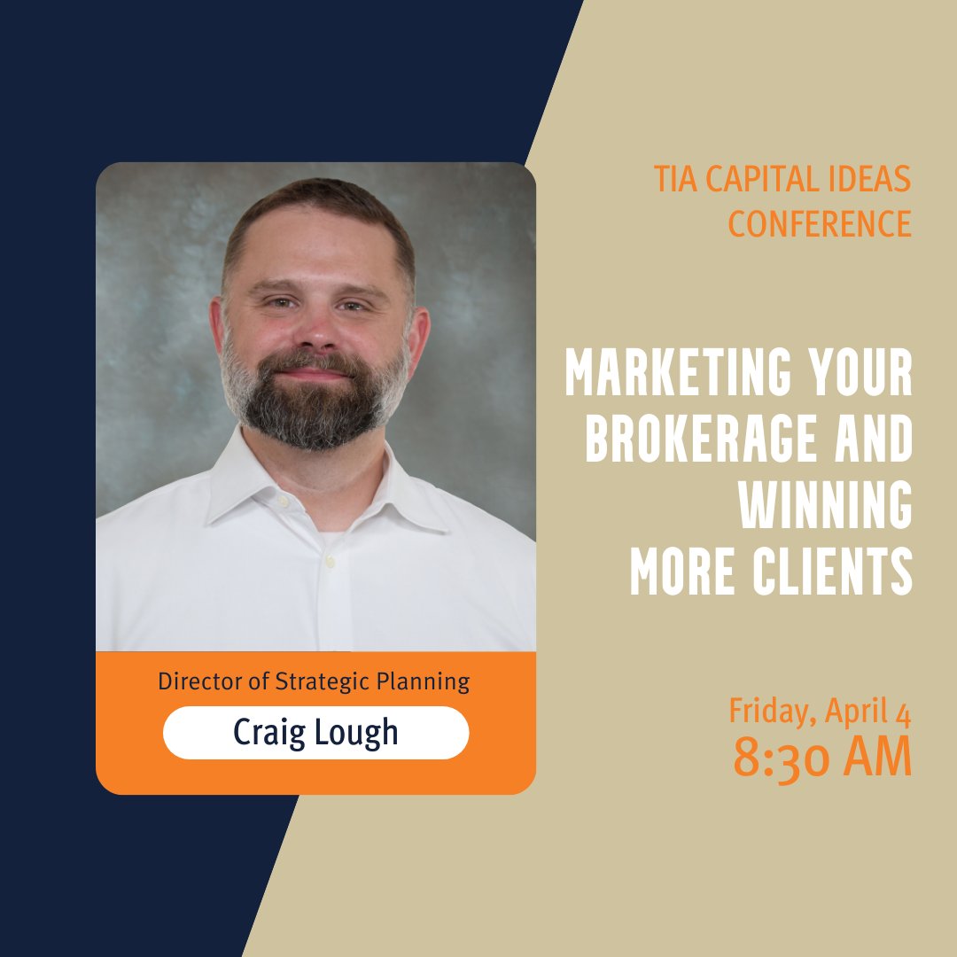Marketing strategies for small to mid-sized brokerages takes the spotlight at #TIA2025Con—and Craig Lough of A. Duie Pyle will be part of the conversation.

Catch the panel April 11 in San Antonio for actionable insights on branding, tech, sales + marketing alignment, and more.
