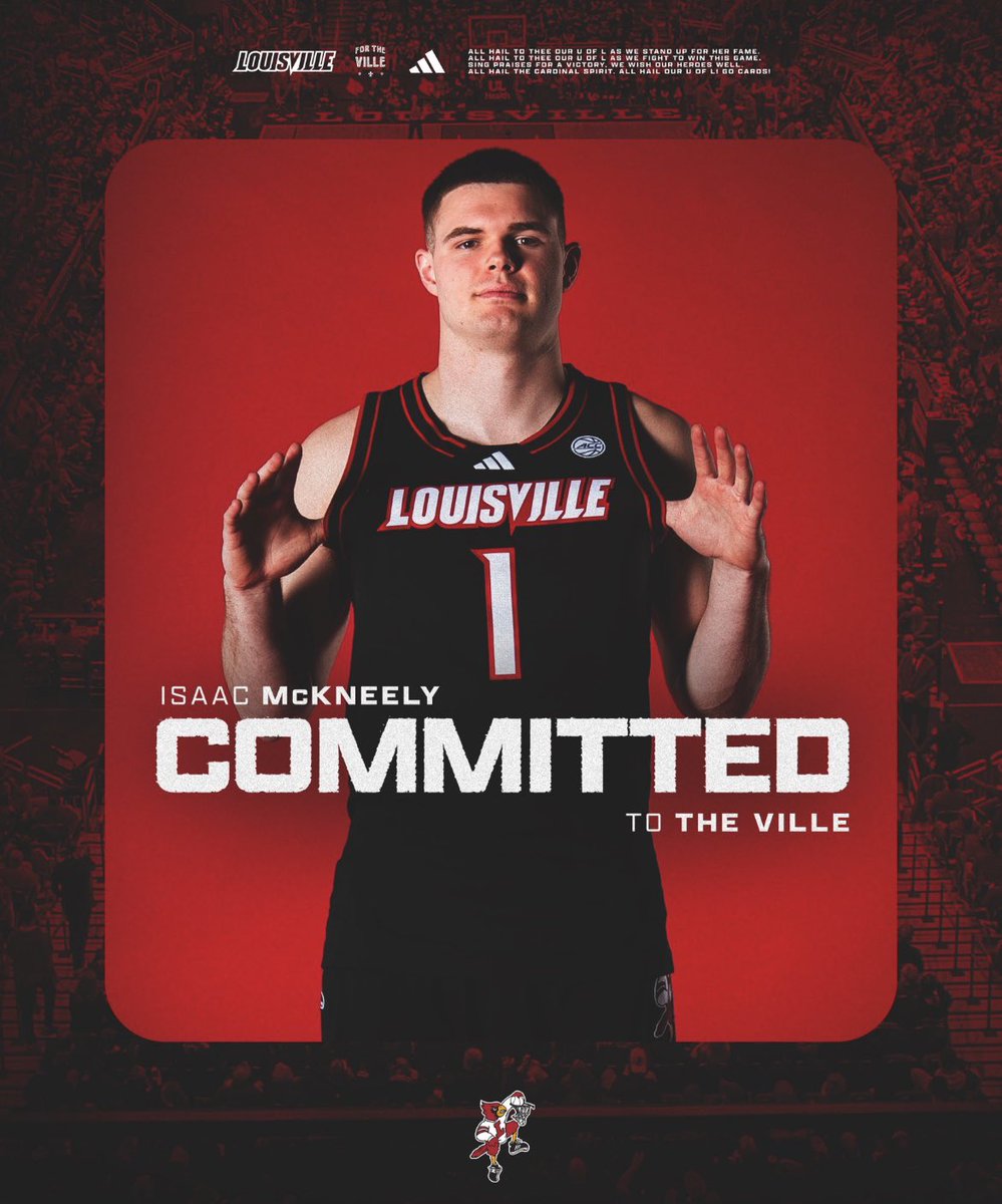 ConnorStanleyX's tweet image. BREAKING: Virginia G transfer Isaac McKneely has committed to Louisville‼️
McKneely is a top 10 player in the portal
