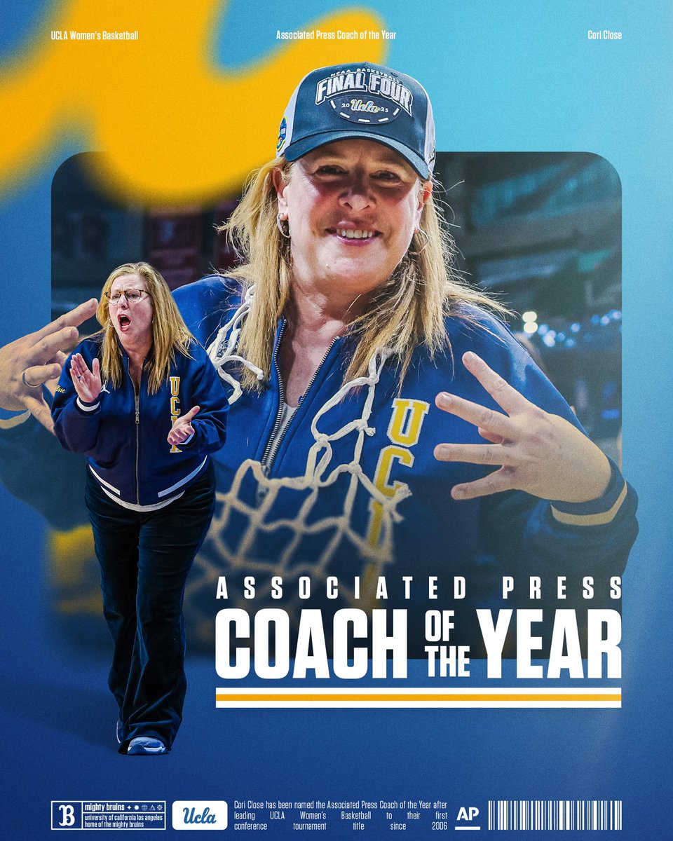 Another COTY for Coach Cori! 🤩

Cori Close is the 2025 Associated Press Coach of the Year!

#GoBruins