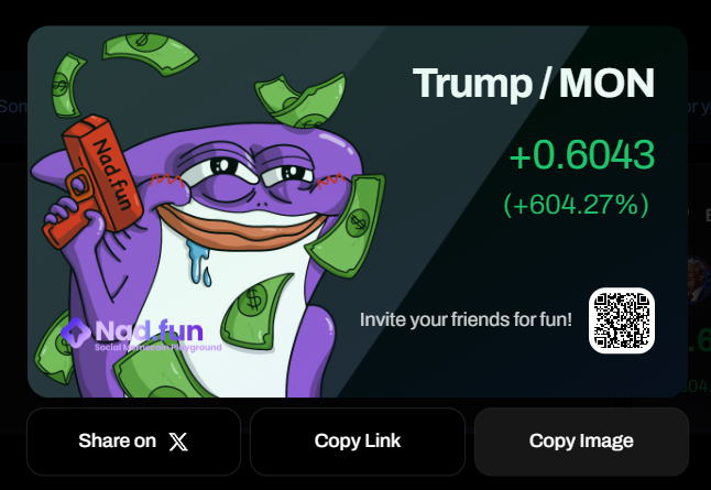 WBTCW's tweet photo. Ez play on @naddotfun
$Trump: +0.6043 (604.27% 🚀)
thanks for playing
Join now https://t.co/l5TKcbFQvu
 https://t.co/ckwejldo8p https://t.co/M2rRXwUxSI