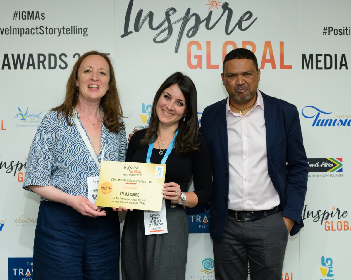 Inspire Global (@inspireglobal_) on Twitter photo 🥁Huge congratulations to @emmgibbs for winning Consumer Online Feature of the Year - United Kingdom for ‘The Scottish isle you can only visit on a day trip’ published on <a href="/BBC_Travel/">BBC Travel</a> at the #IGMAs2025. Kindly sponsored by <a href="/visitcyprus/">VisitCyprus</a> 🥁Huge congratulations to @emmgibbs for winning Consumer Online Feature of the Year - United Kingdom for ‘The Scottish isle you can only visit on a day trip’ published on <a href="/BBC_Travel/">BBC Travel</a> at the #IGMAs2025. Kindly sponsored by <a href="/visitcyprus/">VisitCyprus</a>